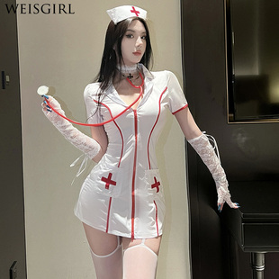 cosplay性感白衣天使夜场纯欲女仆医生套装小胸制服万圣节护士装
