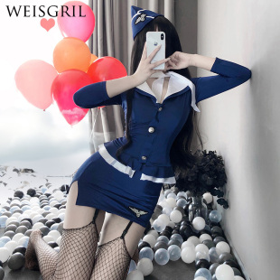 夜店cosplay大码 浪漫空姐制服诱感情调性感套装 weisgril欧美法式