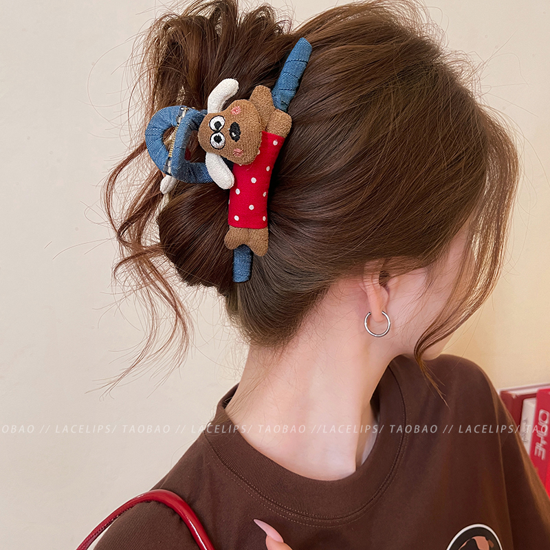 黑皮小狗~头发抓夹女高级感大号