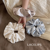 奶油系绸缎 头花发饰春 大肠发圈头绳女高级感丸子头发绳2026新款