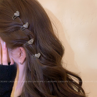 精致闪钻爱心小发夹女前额碎发刘海夹侧边夹发卡2026新款高端头饰