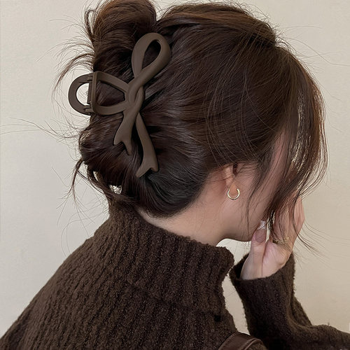 美拉德少女~春天磨砂蝴蝶结抓夹