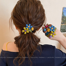 吸睛限定 高弹力扎头发绳发饰 花朵发圈女高级感皮筋头绳2025新款