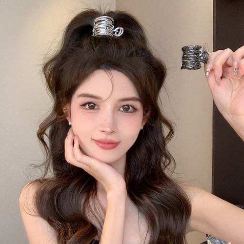 拽酷少女~简约金属高马尾抓夹