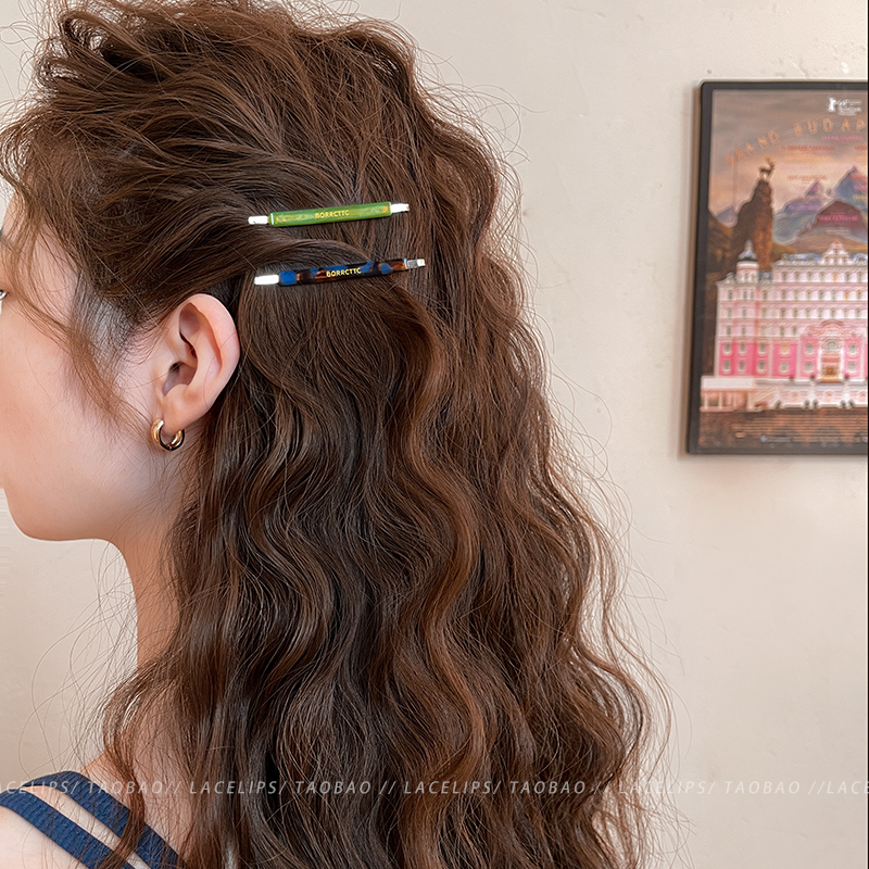 复古醋酸一字发夹女2025新款高端