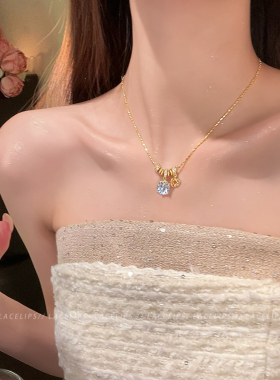 财星璀璨~方糖项链女款高级感