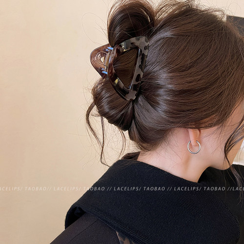 简约三角形头发抓夹高马尾鲨鱼夹