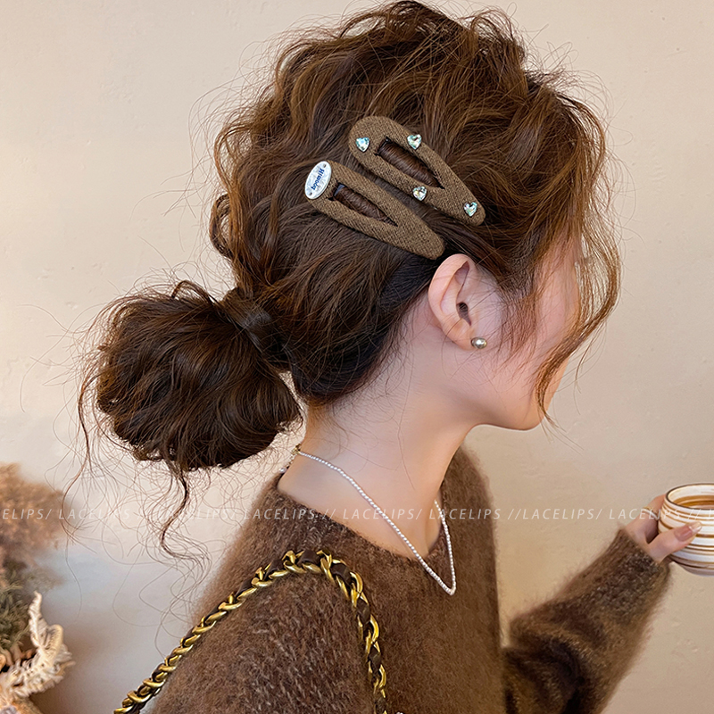 闪钻爱心字母bb夹发夹女2025新款