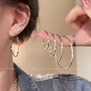 冷淡风素圈耳环女2025新款 高级感耳圈夸张大气圆圈耳钉耳饰潮 爆款