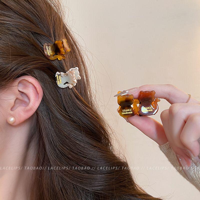 醋酸可爱猫咪发夹女2025新款