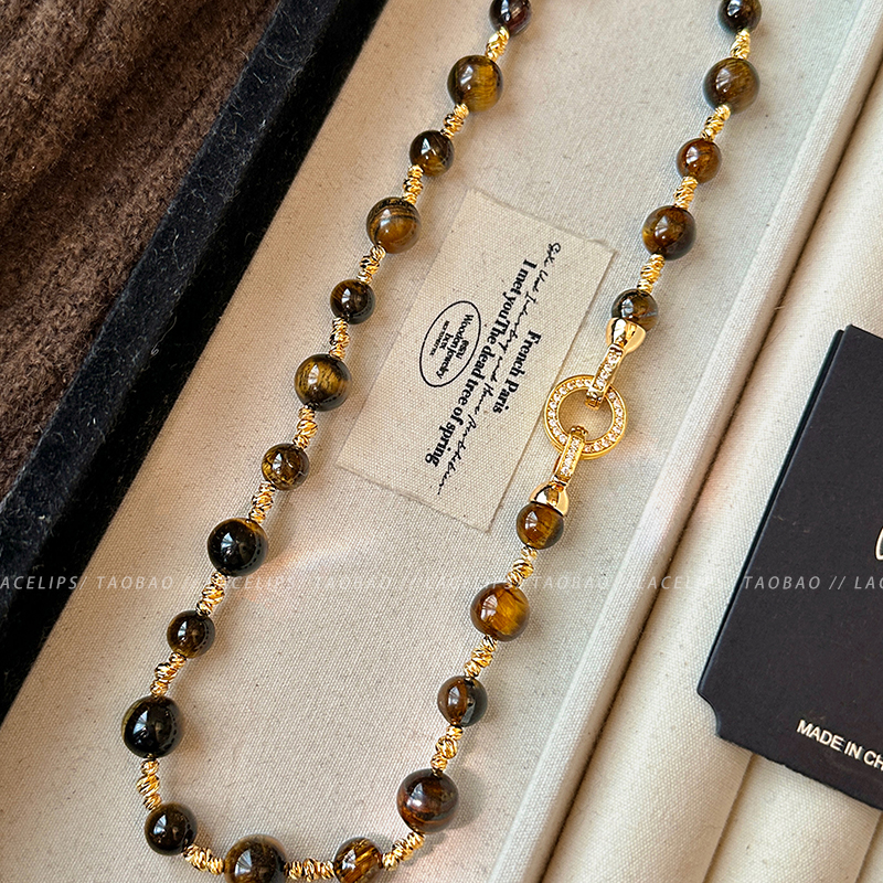 秋日暮色~串珠项链女2025新款