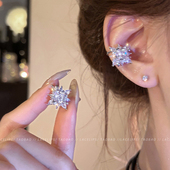 璀璨星河 超闪锆石星星耳夹女轻奢高级感无耳洞耳环独特气质耳饰