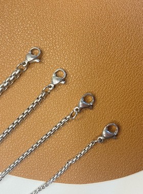 钛钢项链 方珍珠玉米不锈钢吊牌链潮男潮女嘻哈潮流无吊坠项链