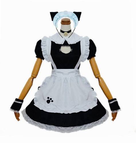 万圣节黑色动漫女仆装