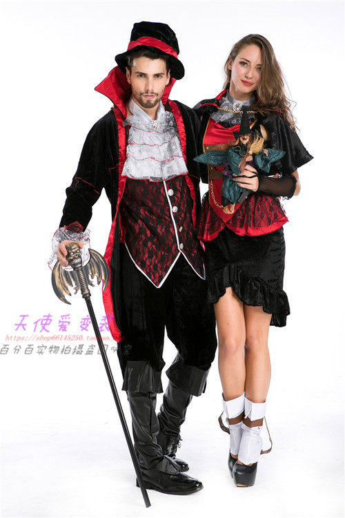 万圣节迪士尼男女情侣装吸血鬼制服海盗装COSPLAY电影DS演出服装