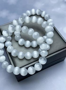 天然透石膏猫眼石手串饰品