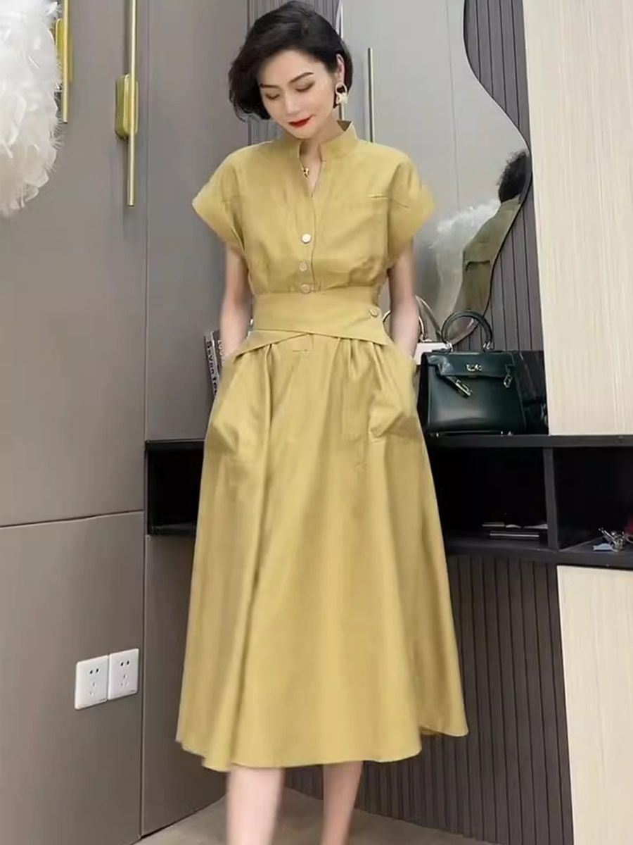 夏季新款轻奢高级感收腰裙子