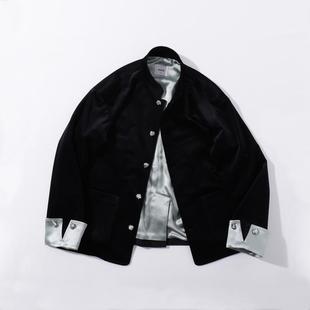 男外套立领 丝绒醋酸新中式 MUSLUN缪伦设计师款 2025春新款