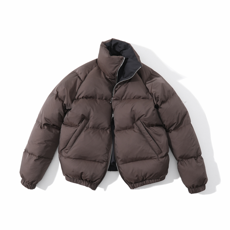 MUSLUN缪伦2025双面穿羽绒服加厚90白鸭绒保暖拉链立领250-310克