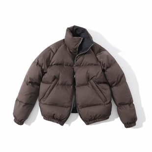 MUSLUN缪伦2025双面穿羽绒服加厚90白鸭绒保暖拉链立领250 310克