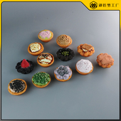仿真草莓可颂蛋挞模型假蓝莓蛋挞法式 太阳花蛋挞模具仿真黑金蛋挞