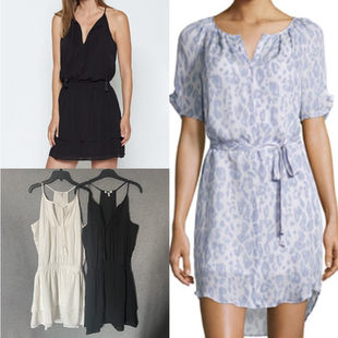 欧美时尚 桑蚕丝女神范飘逸气质桑蚕丝真丝连衣裙 2022年夏季