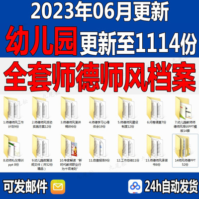 幼儿园师德师风档案资料教师培训演讲稿ppt专项实施方案督导检查