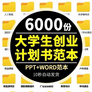 大学生创业创新互联网+大赛项目计划书word大创ppt模板挑战杯申请