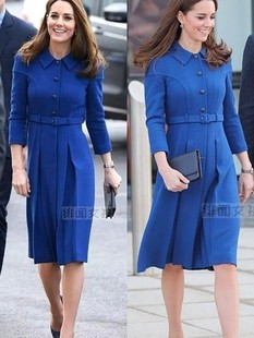 凯特王妃同款连衣裙秋 时尚法式名媛淑女A字裙 显瘦 通勤小礼服