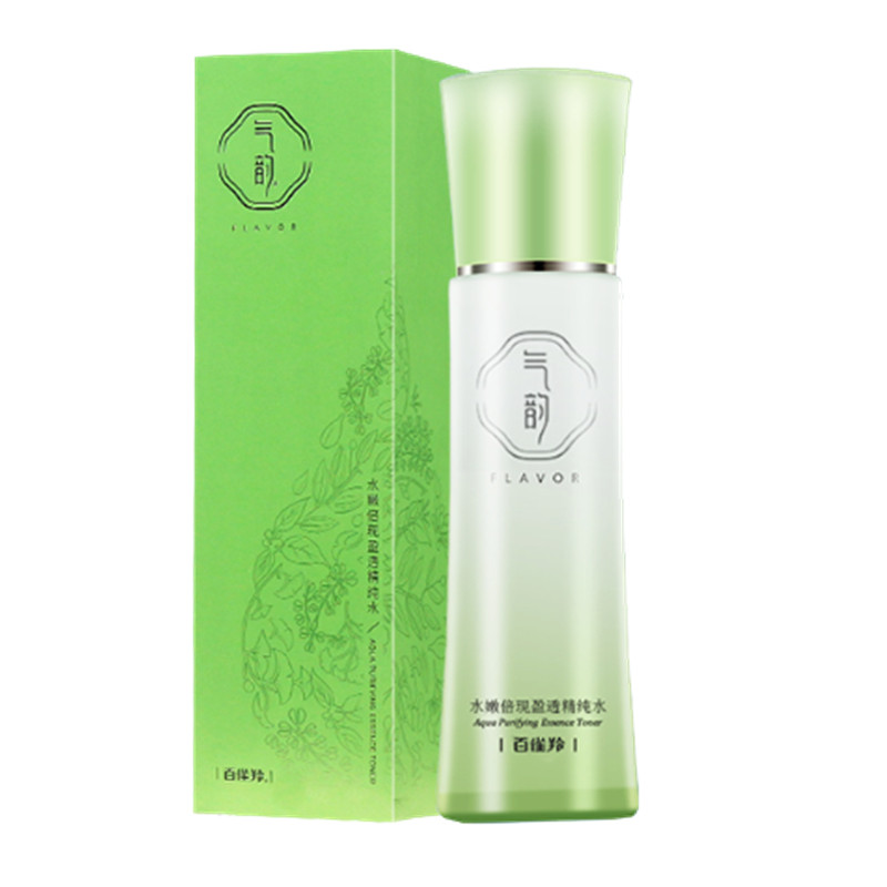 正品百雀羚气韵草本水嫩倍现盈透精纯水120ml 补水滋润精华水