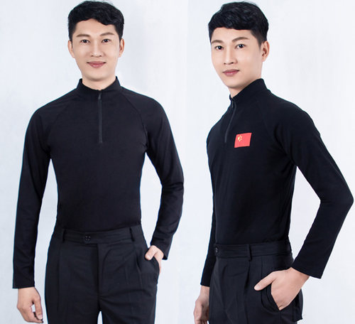 男中厚加绒舞蹈服装舞衣拉丁舞广场舞国标舞摩登舞服练功服跳舞服