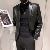 秋冬社会小伙皮衣夹克西装单西修身西服A236-XZ-159-P130控168，男装夹克，电商A236