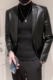 秋冬社会小伙皮衣夹克西装单西修身西服A236-XZ-159-P130控168，男装夹克，电商A236