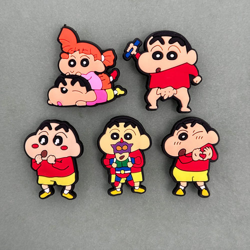 蜡笔小新2023Crocs鞋花洞洞鞋鞋花配饰趣味DIY卡洛驰装饰智必星