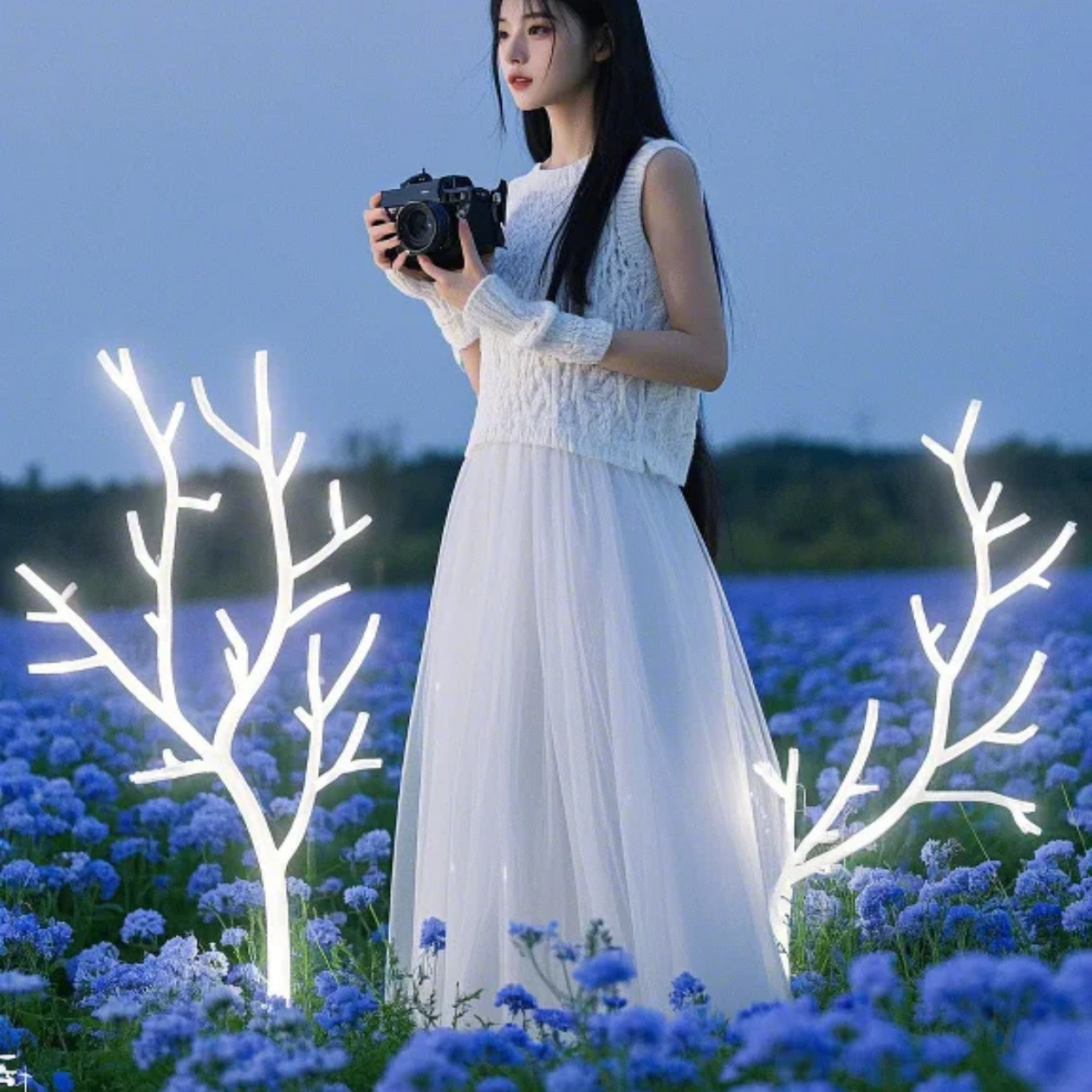 白色纱裙2025春夏新款半身裙网纱蓬蓬裙高腰显瘦长款白纱裙女装