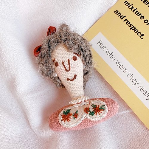 hd2139a02文艺森系充棉玩偶发夹侧边刘海碎发夹胸针装饰配饰