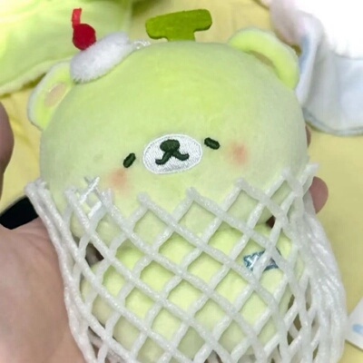 小红书同款蜜瓜小熊毛绒玩偶可爱蒙蒙小红书送闺蜜软萌清凉小物件