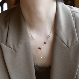 ZOXI轻奢小众鸿运当头小蛮腰项链女款 不掉色本命年锁骨链 2025新款