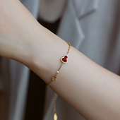 ZOXI2025新款 旺财好运红色葫芦手链轻奢小众精致不掉色礼物女 爆款