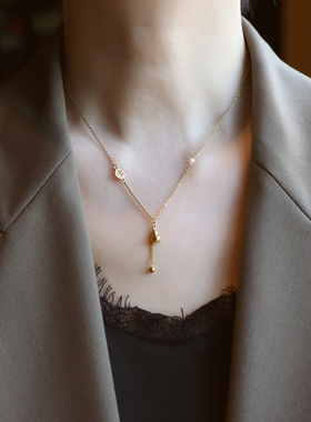 ZOXI钛钢不掉色小葫芦项链轻奢