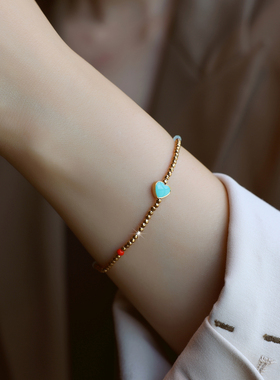 ZOXI不掉色多巴胺双面爱心手链女