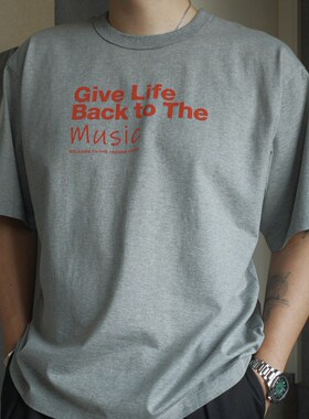 宽松印花音乐短袖T恤｜ABBOZZO