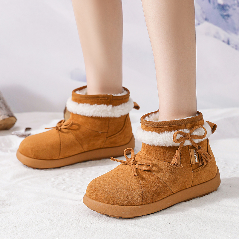 回力雪地靴女棉鞋女鞋加绒保暖鞋棉靴冬季短筒雪地靴女