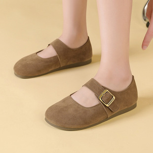 休闲工作鞋 回力女鞋 平底小皮鞋 包头舒适女鞋 勃肯鞋