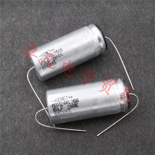 瑞典产 RIFA 150uF 200V PEG124 轴向卧式电解电容 KEMET