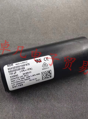 NGM 100uF 330VAC 启动电容器 60A5D330100FRTE 100-115MFD