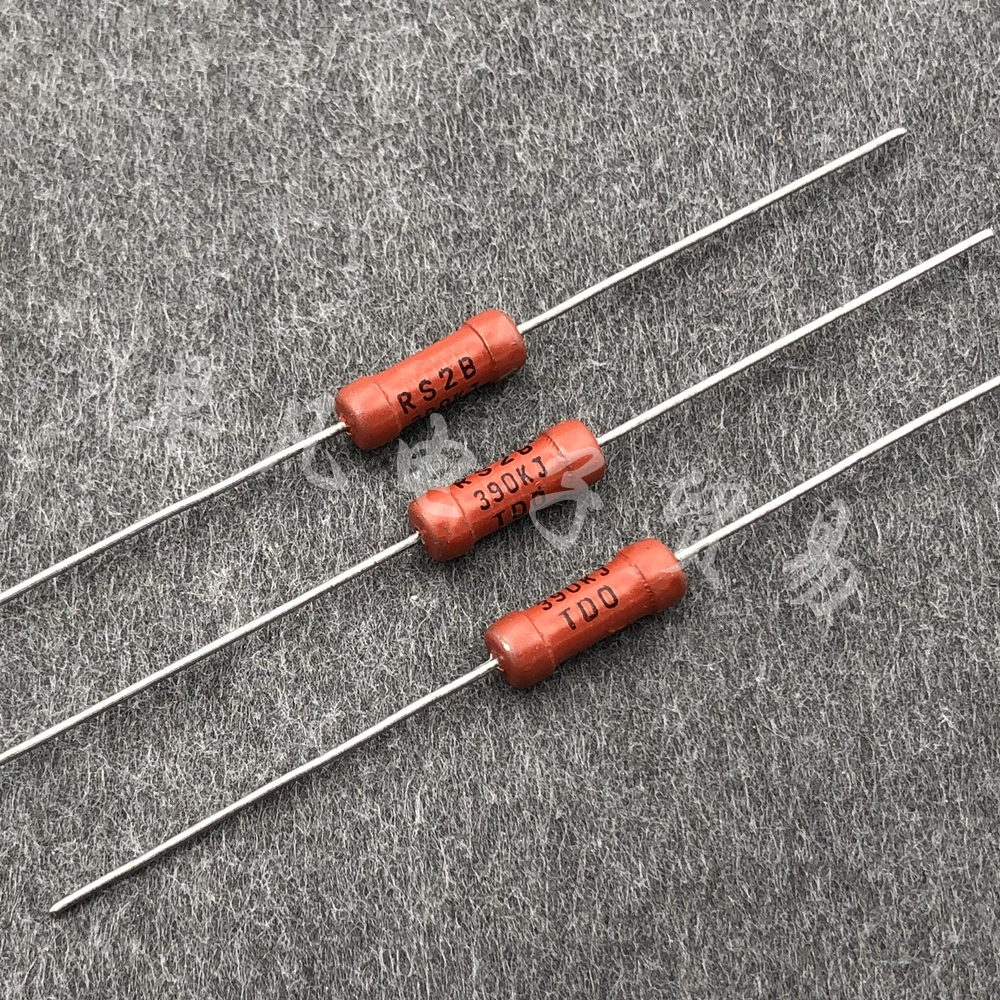 日本产 TDO 光音 RS2B 390K 2W 大红袍铜脚 金属膜电阻