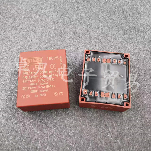 法国MYRRA 45025 隔离 电源变压器 2x115VAC转2x6V 6VA