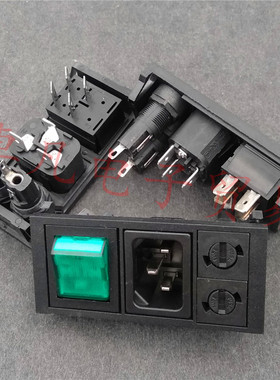 突尼斯产 BULGIN BZV03/Z0000/09 带灯开关带保险电源插座