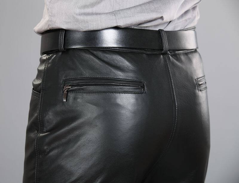 Pantalon cuir homme droit pour hiver - Ref 1482689 Image 5